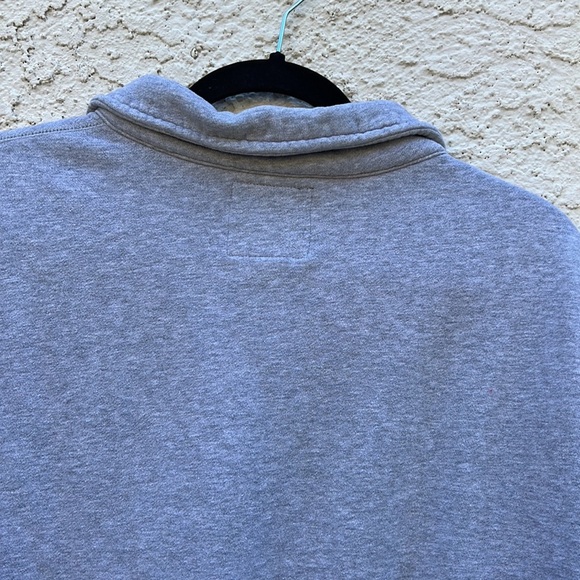 Roots Canada Grey 1/4 Zip Pullover Sweatshirt Unisex Size M - Picture 7 of 9